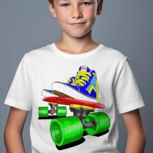 T-shirt Garçon – Skate shoes – Blanc