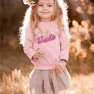 Sweat col rond Fille – barbie Music – ROSE