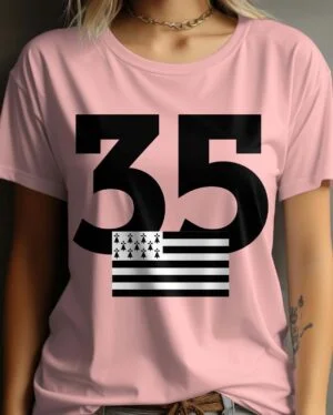 T-shirt Femme – 35 bretagne – Rose