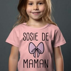 T-shirt Fille – sosie de maman – Rose