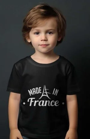 T-shirt Garçon – made in france – Noir