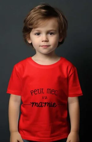 T-shirt Garçon – petit mec – Rouge