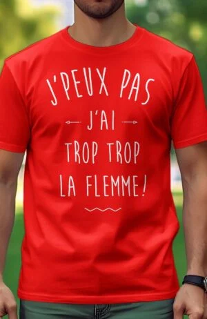 T-shirt Homme – flemme – Rouge