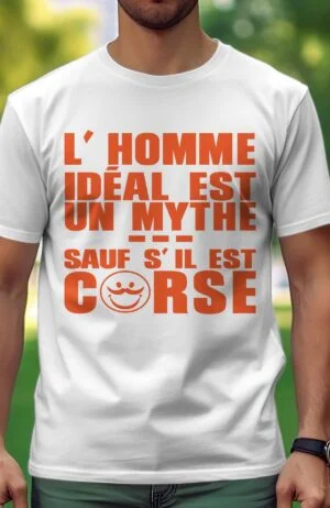 T-shirt Homme – mythe corse – Blanc