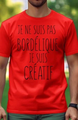 t-shirt Homme – bordelique – Rouge