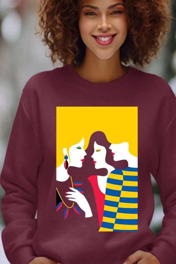 Sweat Col Rond Femme en Gros | 3 girls Pa2