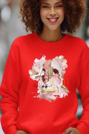 Bloom Unal – Sweat Col Rond Femme – Rouge