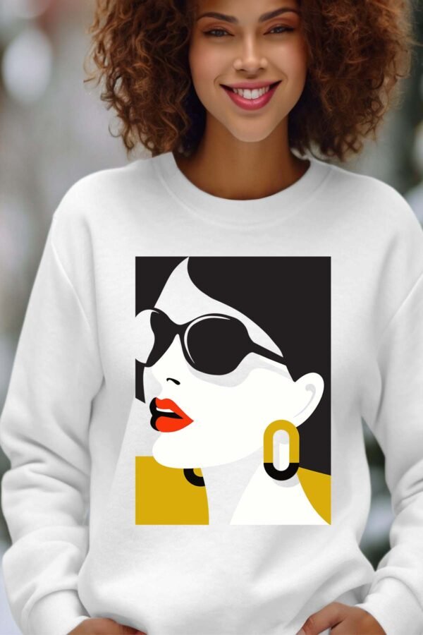 Sweat Col Rond Femme en Gros | Blue face V25