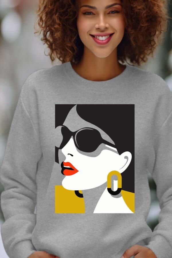 Sweat Col Rond Femme en Gros | Blue face V25