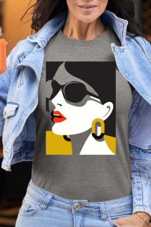 Blue face V25 - Tshirt Femme