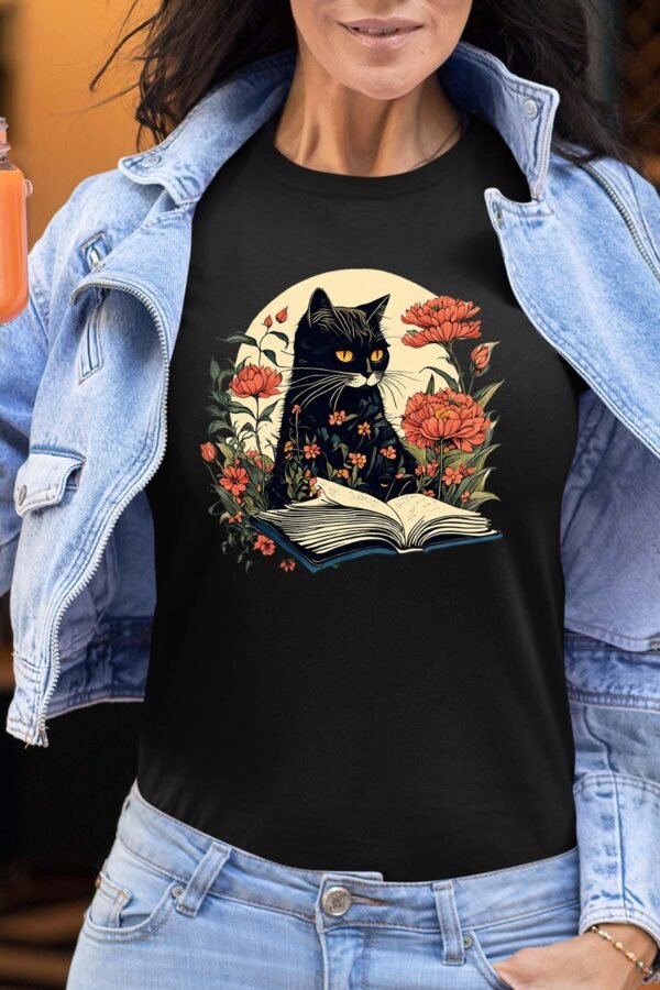 CAT BOOK - Tshirt Femme