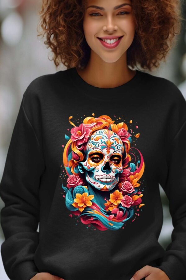 Calavera Florale - Sweat Col Rond Femme