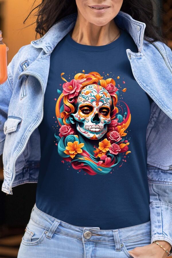 Calavera Florale - Tshirt Femme