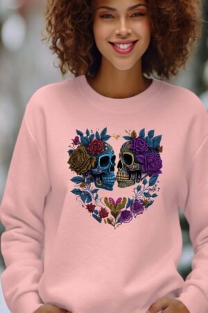 Heart Skeleton - Sweat Col  Rond Femme