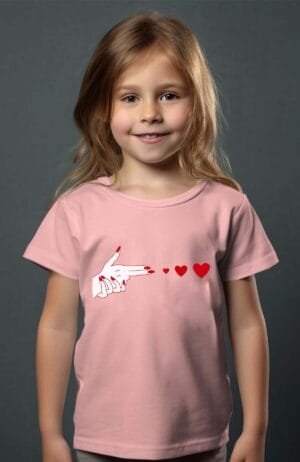 Paw Girl Hand – Tshirt Fille – Rose