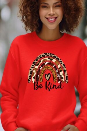 RainBo kind – Sweat Col Rond Femme – Rouge