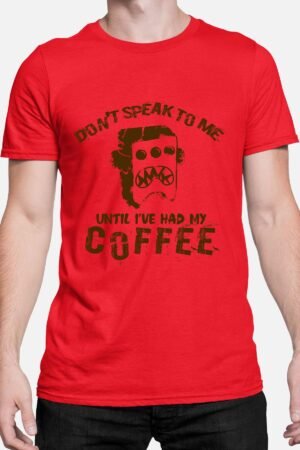 Until coffee – Tshirt Homme – Rouge