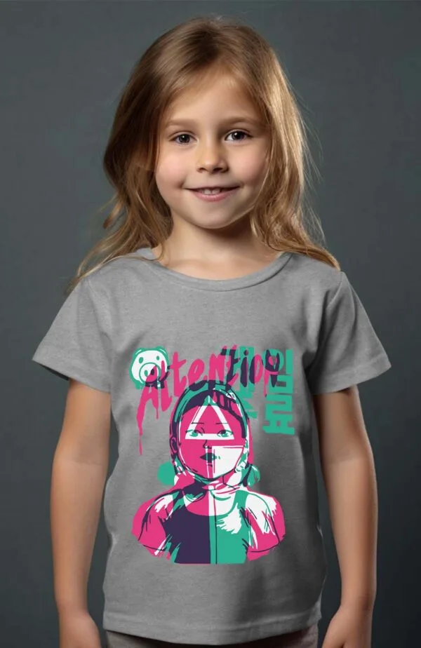 T-shirt Fille en Gros | attention squid