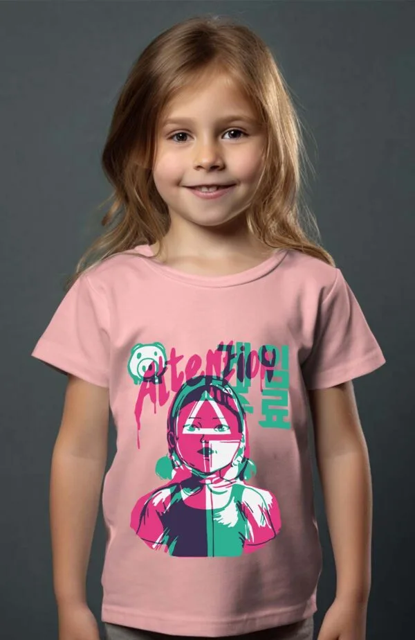 T-shirt Fille en Gros | attention squid