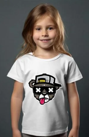 bear cool – Tshirt Fille – Blanc