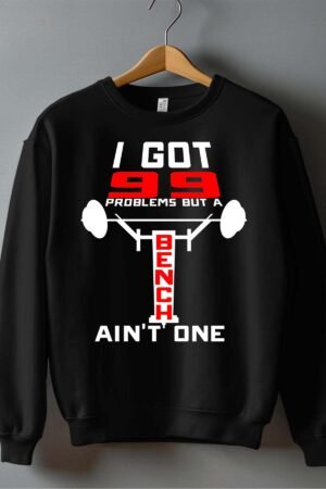 benchpress – Sweat Col Rond Homme – Noir