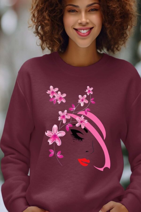Sweat Col Rond Femme en Gros | chapeau rose