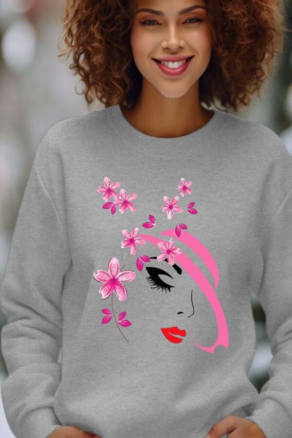 Sweat Col Rond Femme en Gros | chapeau rose