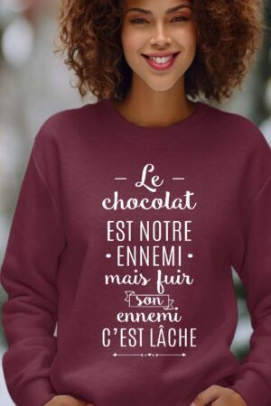 Sweat Col Rond Femme en Gros | chocolat ennemi