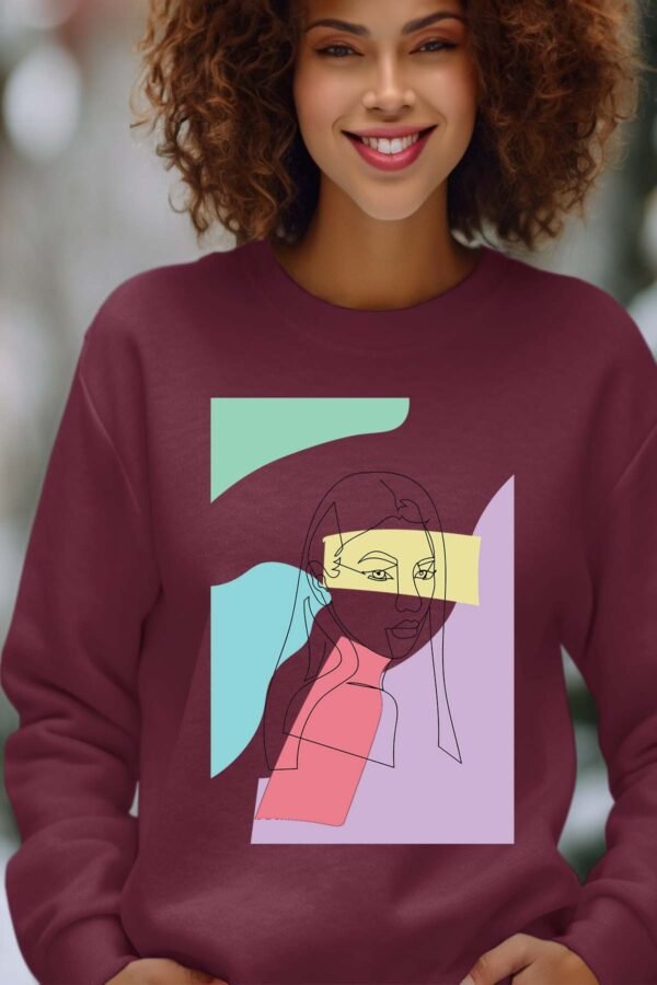 Sweat Col Rond Femme en Gros | color girl pat2