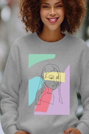 Sweat Col Rond Femme en Gros | color girl pat2