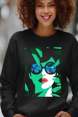 Sweat Col Rond Femme en Gros | girl green 25Vers