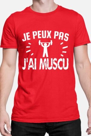 peux pas muscu – Tshirt Homme – Rouge