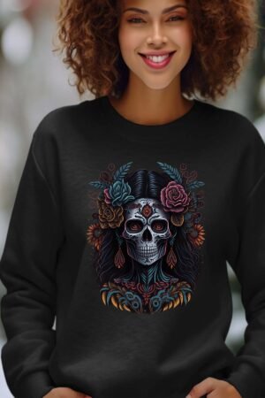 scheletro fiore - Sweat Col  Rond Femme