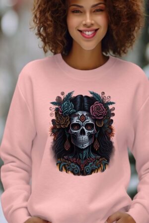 scheletro fiore – Sweat Col Rond Femme – Rose