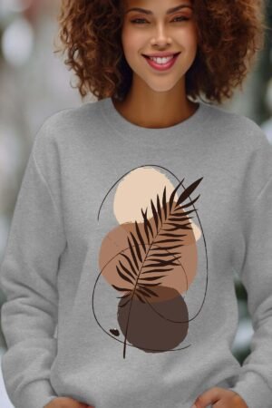 sheet coffee – Sweat Col Rond Femme – Gris