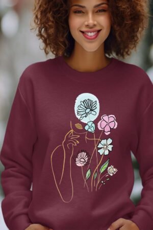 Sweat Col Rond Femme en Gros | silhouette girl