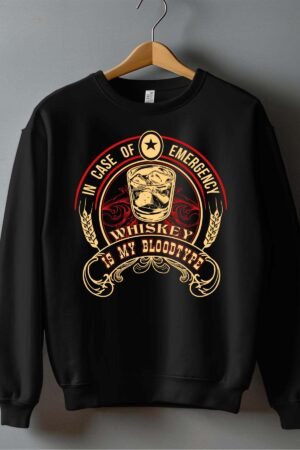 whiskey_blood - Sweat Col  Rond Homme