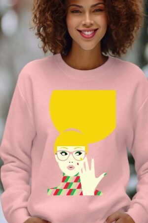 Sweat Col Rond Femme en Gros | yellow hair Pat