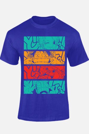 Crazy crew – Tshirt – Bleu Roi