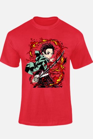 Flamme Tanjiro – Tshirt – Rouge