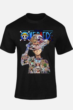 Luffy Multi incrustation – Tshirt – Noir