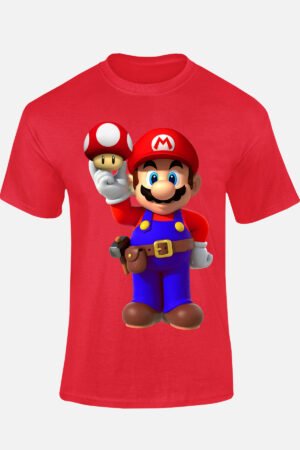 mario champignon – Tshirt – Rouge