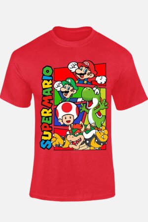 mario friends – Tshirt – Rouge