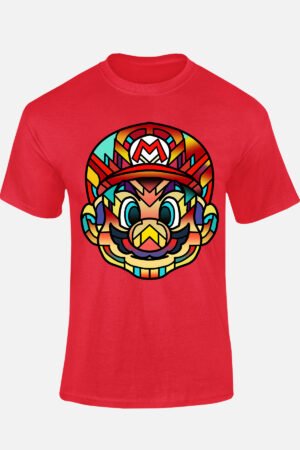 mario mozaic – Tshirt – Rouge