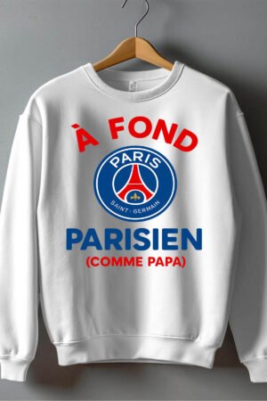 À Fond Parisien – Sweat Col Rond Garçon – Blanc
