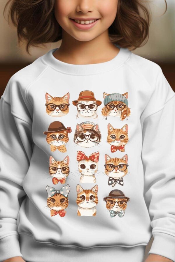 Sweat Col Rond Fille en Gros | Cat Familly
