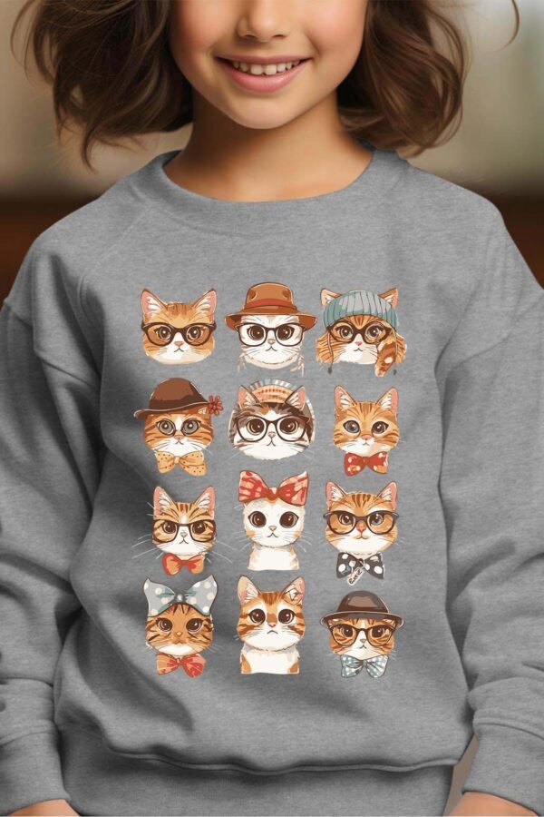 Sweat Col Rond Fille en Gros | Cat Familly