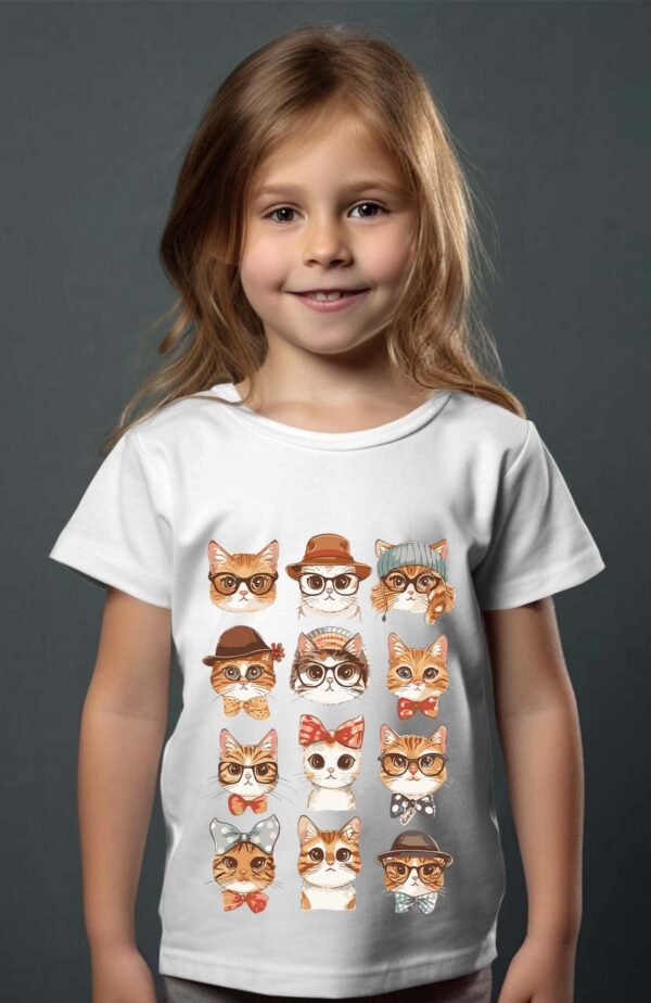 T-shirt Fille en Gros | Cat Familly