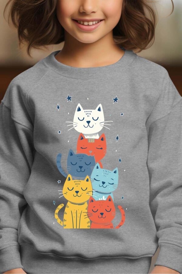 Sweat Col Rond Fille en Gros | Cat calm
