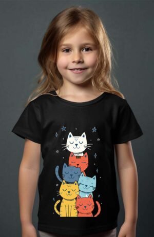 Cat calm – Tshirt Fille – Noir